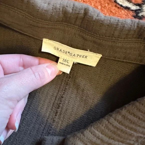 Grade & Gather Brown Button Down - Picture 4 of 5